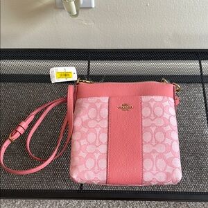 Pink Signature Coach Crossbody